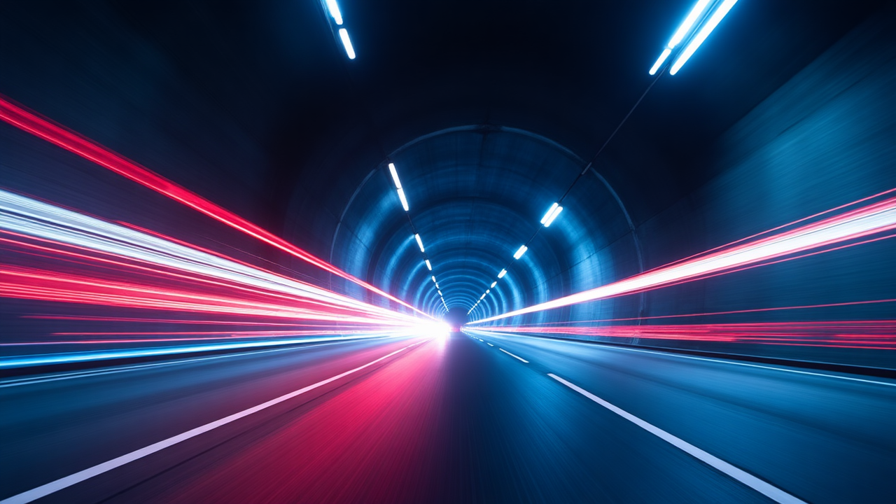 Moderne Autobahn in Österreich durch die Berge