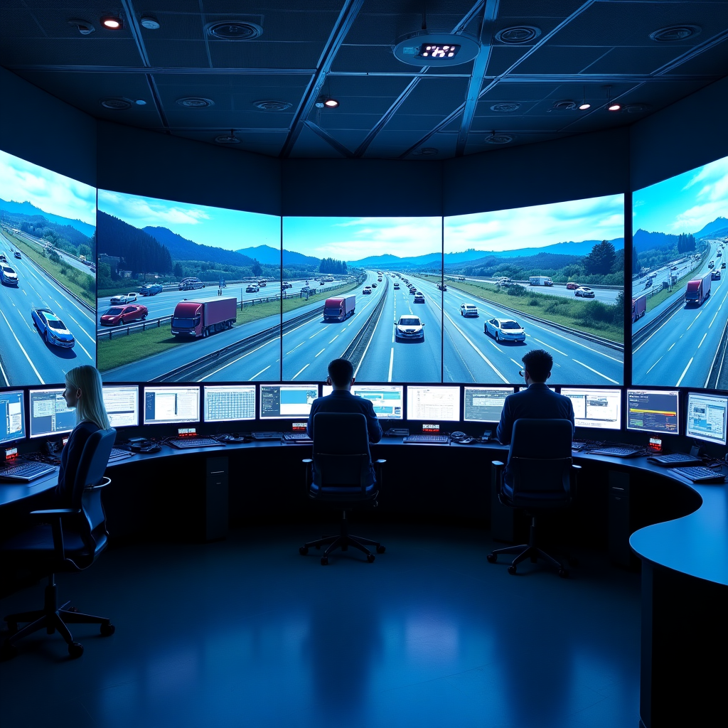 Elektronisches Vignetten-Kontrollsystem auf der Autobahn